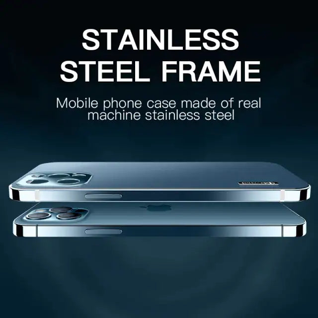 iPhone 13 Series Stainless Steel Glass Protective Case