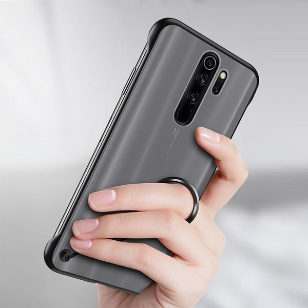 Luxury Frameless Semi Transparent Ring Finger Case for Redmi Note 8 / Note 8 Pro