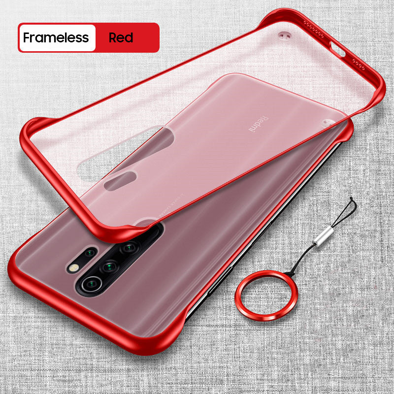 Luxury Frameless Semi Transparent Ring Finger Case for Redmi Note 8 / Note 8 Pro