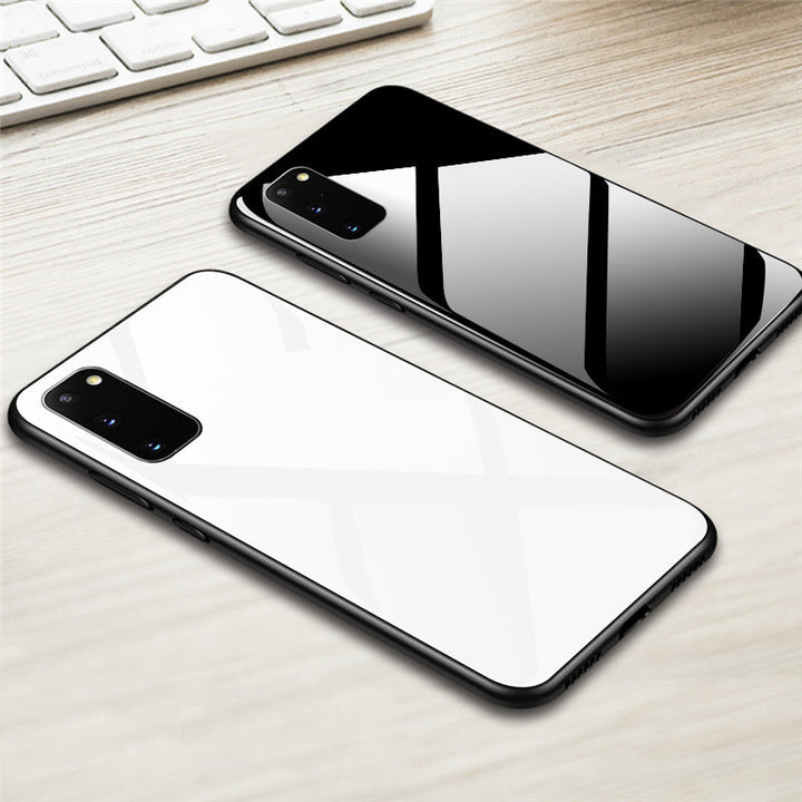 Luxury Tempered Glass Soft Edge Case for Galaxy S20/ S20 Plus