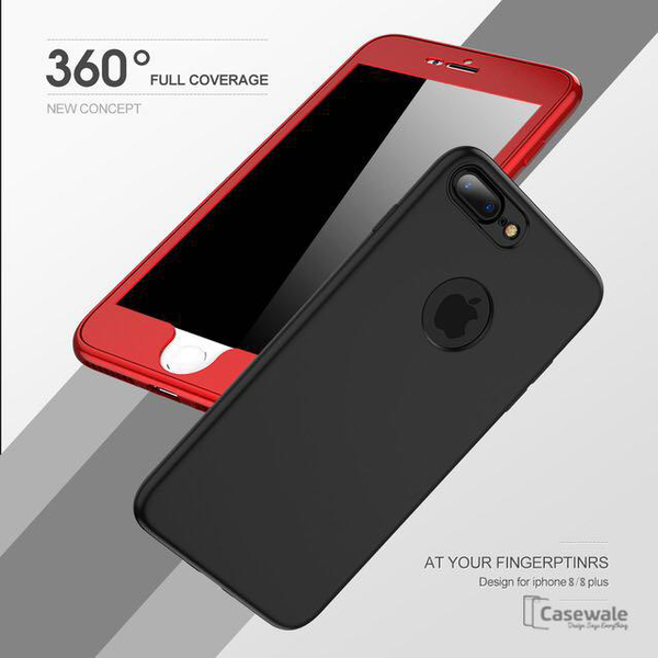 360 Protection Ultra-thin Soft TPU Silicone Case for iPhone 8, 8 Plus