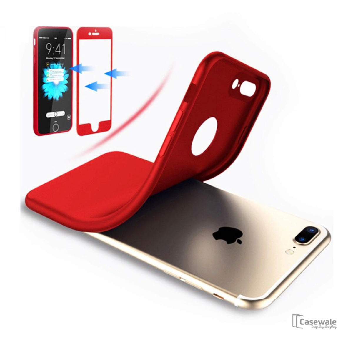 360 Protection Ultra-thin Soft TPU Silicone Case for iPhone