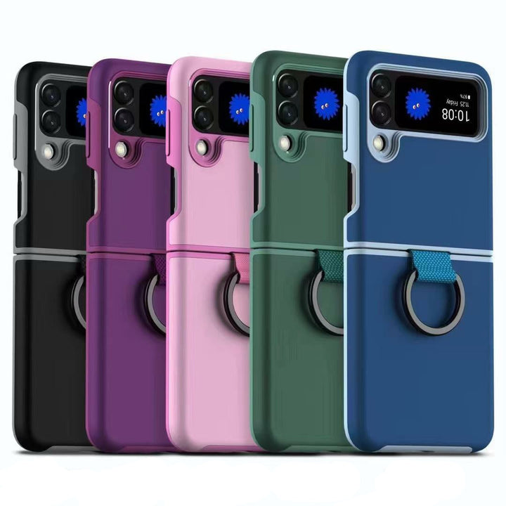 Galaxy Z Flip 3 Matte Finish Ring Holder Phone Case