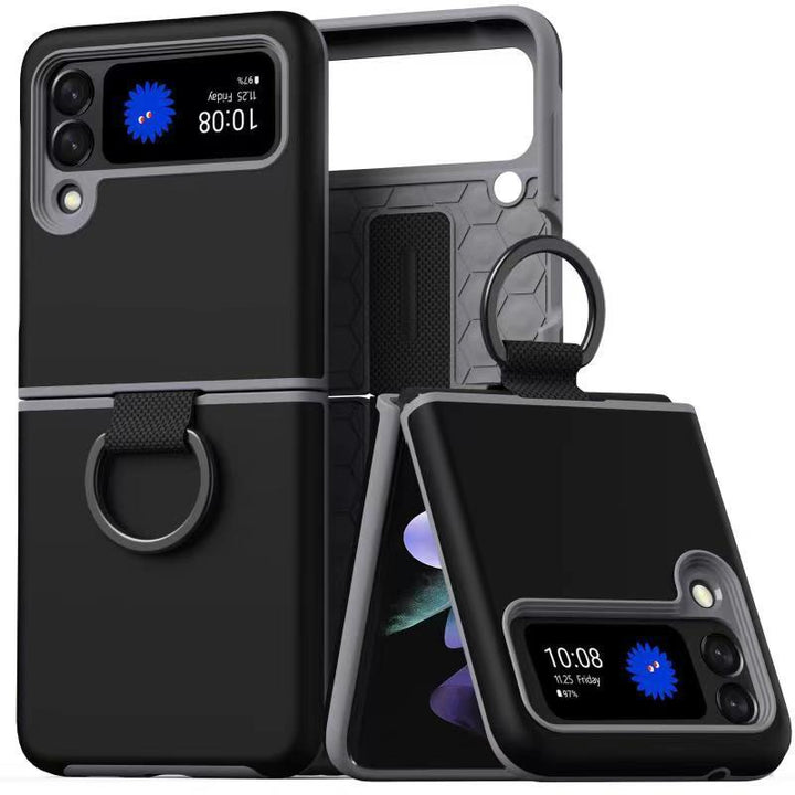 Galaxy Z Flip 3 Matte Finish Ring Holder Phone Case