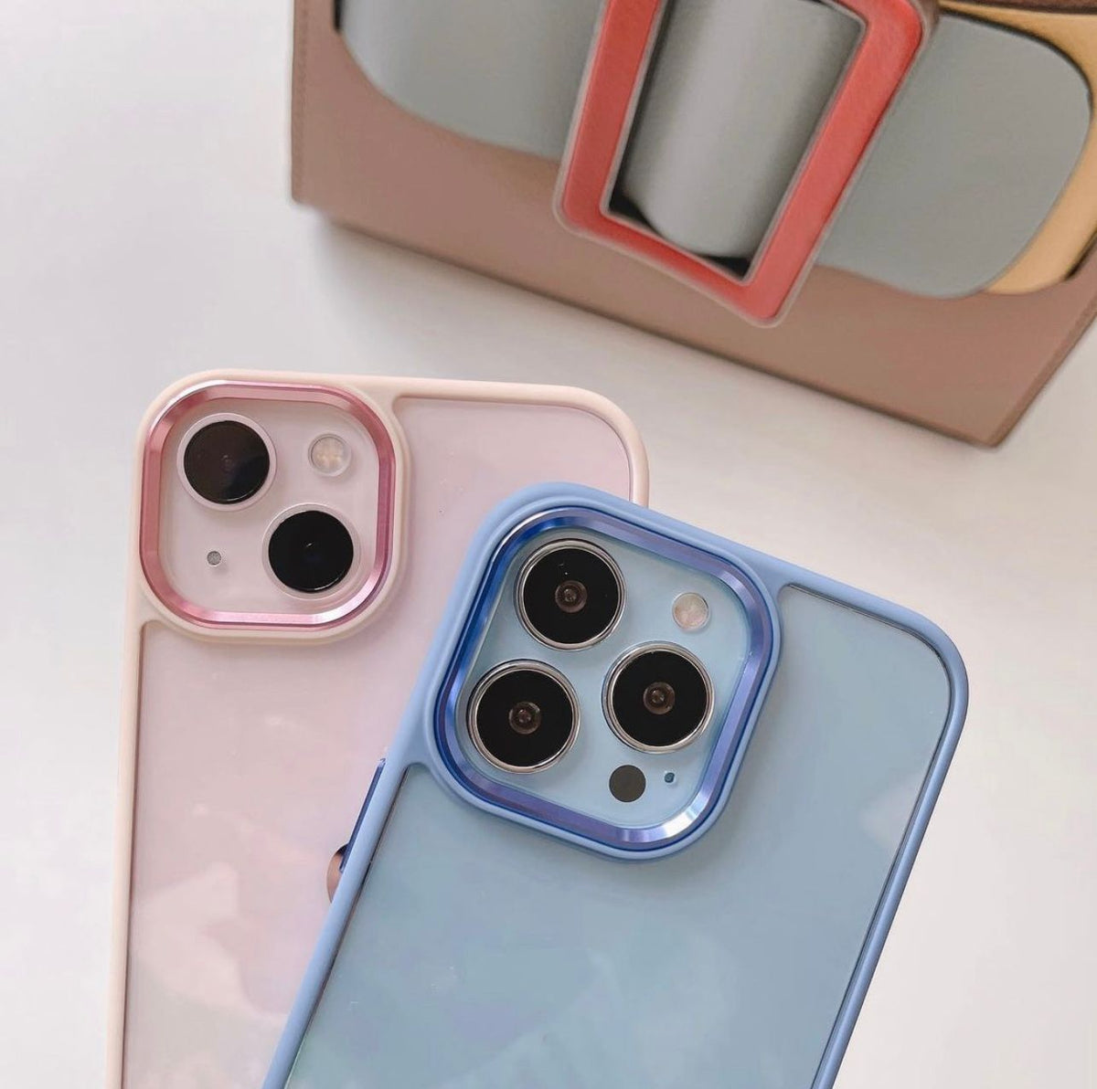 iPhone 13 Series Metal Camera Colored Ring Protection Case