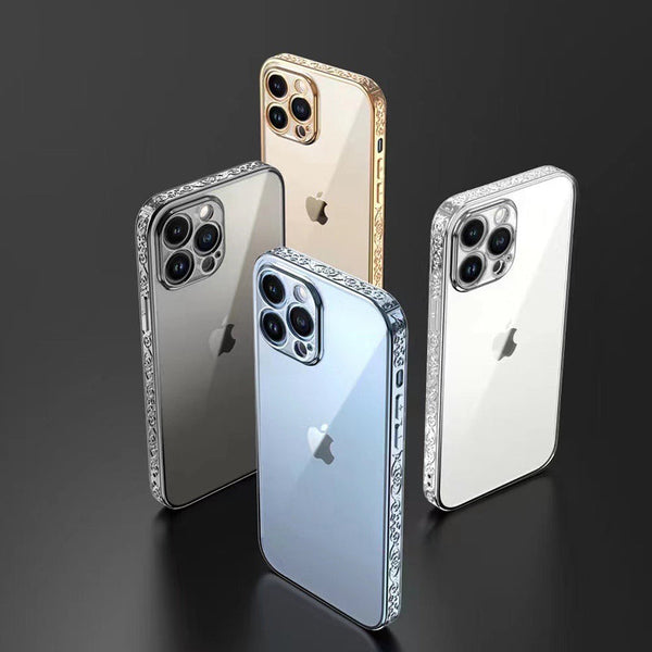 iPhone Series New Textured Electroplating Transparent Case