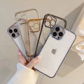 iPhone Series New Textured Electroplating Transparent Case