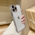 iPhone Series New Textured Electroplating Transparent Case