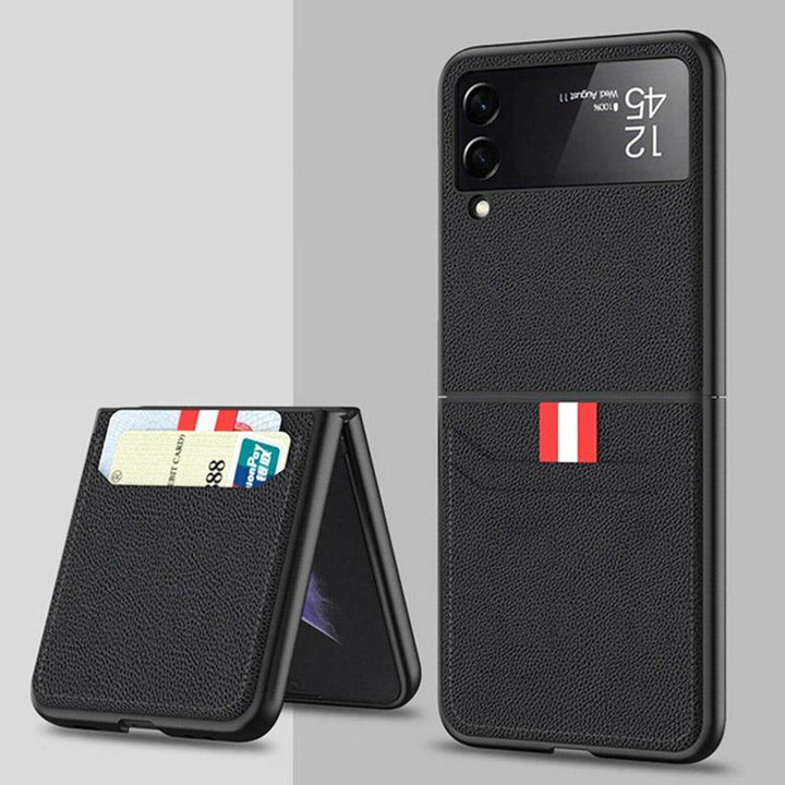 Galaxy Z Flip3 PU Leather Card Slot Wallet Case