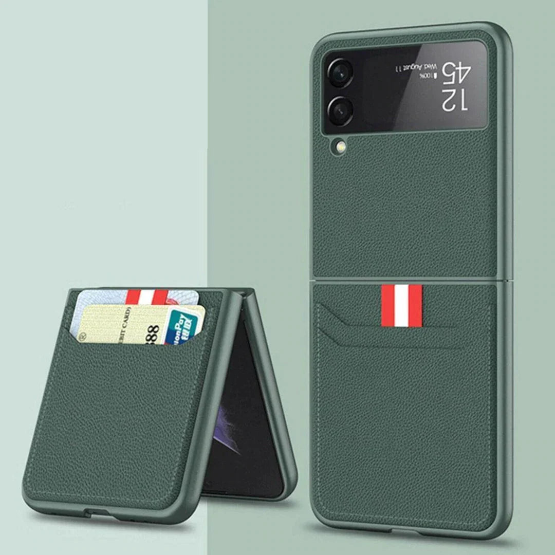 Galaxy Z Flip3 PU Leather Card Slot Wallet Case
