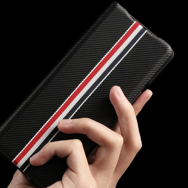 Galaxy Z Fold 3 Luxury Leather Foldable Flip Case