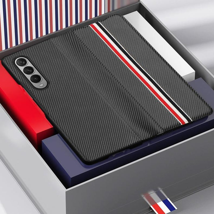 Galaxy Z Fold 3 Luxury Leather Foldable Flip Case