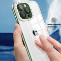 iPhone 14 Series Luxury Transparent Hard Acrylic Glass Camera Protection Case