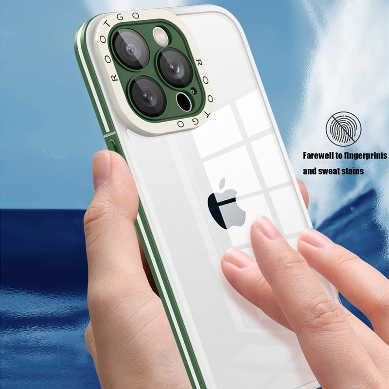 iPhone 14 Series Luxury Transparent Hard Acrylic Glass Camera Protection Case