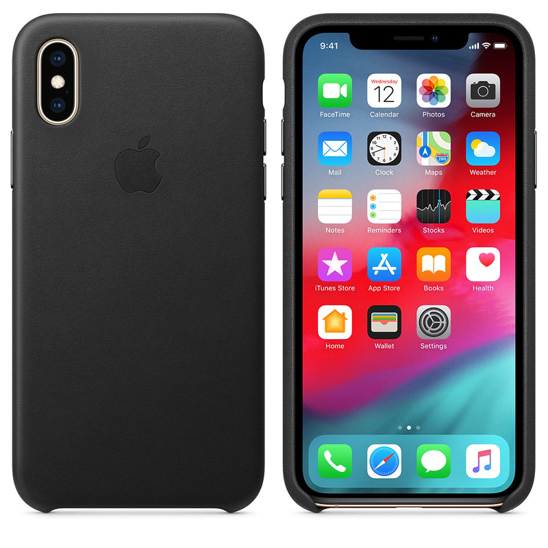 Leather Case for iPhone X Series- Black