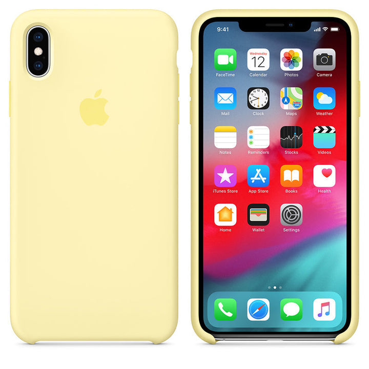 Silicone Case for iPhone X Series- Mellow Yellow