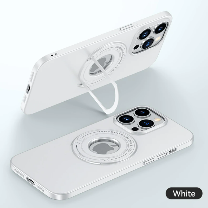 iPhone 14 Series Magnetic Metal Stand Shockproof Case