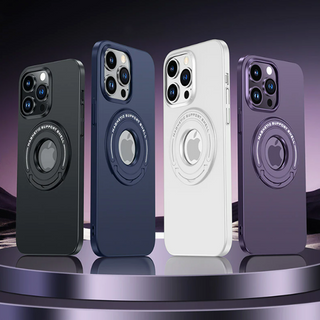 iPhone 14 Series Magnetic Metal Stand Shockproof Case
