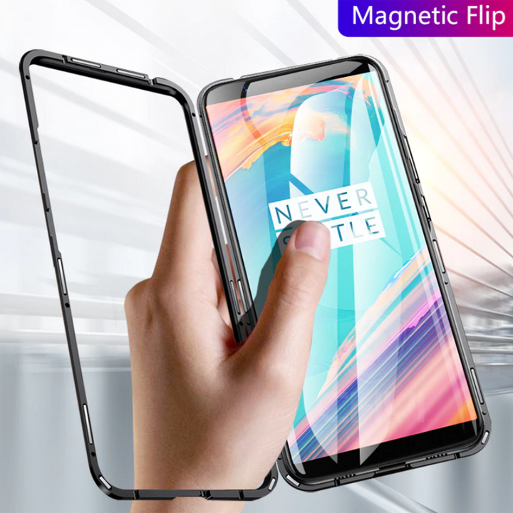 Electronic Auto-Fit Magnetic Glass Case for OnePlus 7 Pro [Best Selling Case]