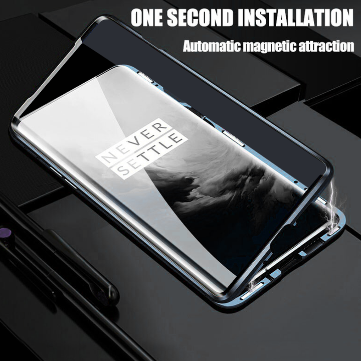 Electronic Auto-Fit Magnetic Glass Case for OnePlus 7 Pro [Best Selling Case]