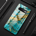 Luxury Artistic Marble Glass Case for Galaxy S10/ S10 Plus