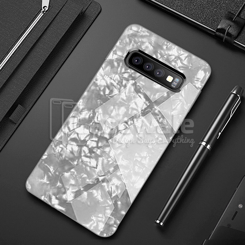 Luxury Marble Pattern Tempered Glass Case for Samsung Galaxy ( SALE )