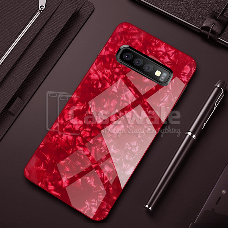 Luxury Marble Pattern Tempered Glass Case for Samsung Galaxy ( SALE )