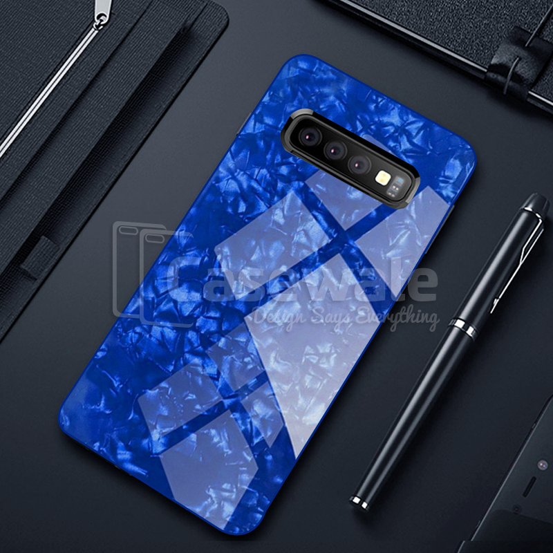 Luxury Marble Pattern Tempered Glass Case for Samsung Galaxy ( SALE )