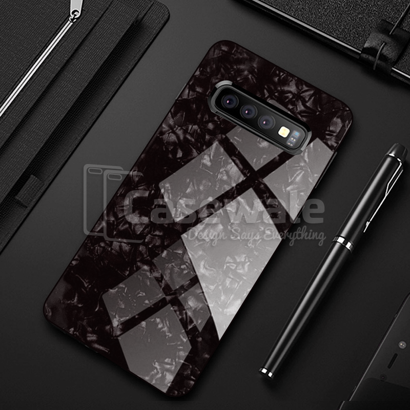 Luxury Marble Pattern Tempered Glass Case for Samsung Galaxy ( SALE )