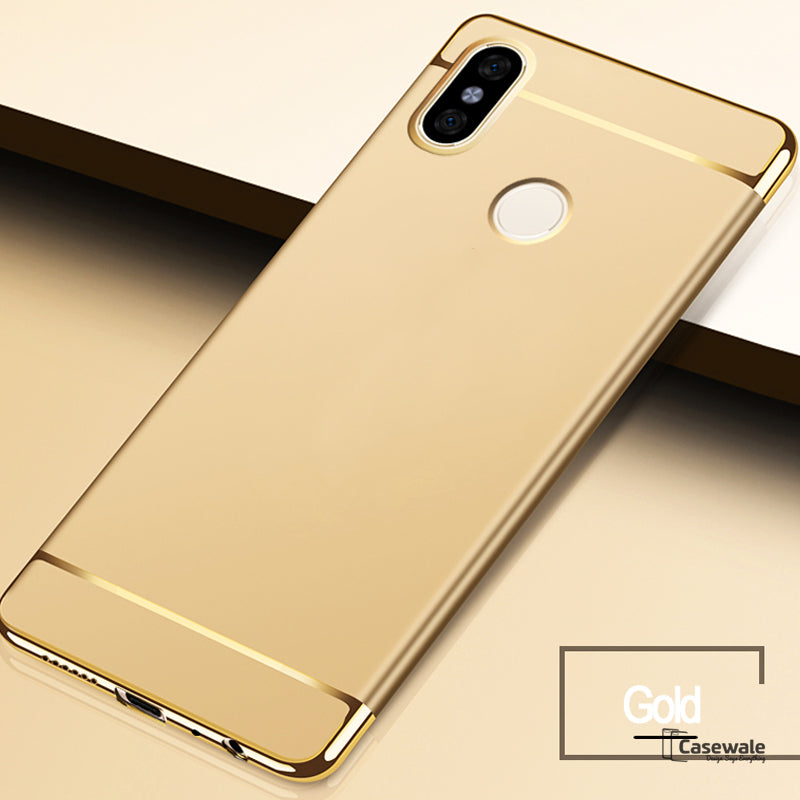 Luxury Electroplating 3 in 1 Case for Redmi Note 6 Pro