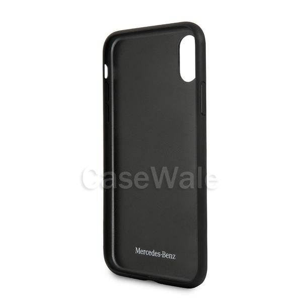 Mercedes Benz Pattern II Genuine Leather Hard Case for iPhone X