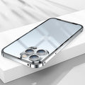 iPhone 14 Series Metal Lock Bumper Case with Lens Ring Protection