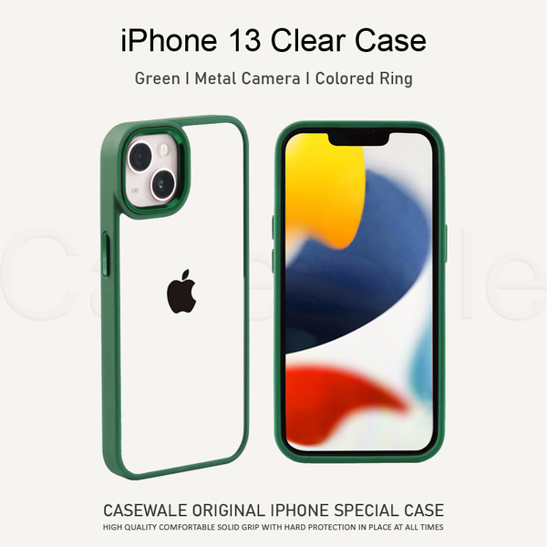 iPhone 13 Series Metal Camera Colored Ring Protection Case