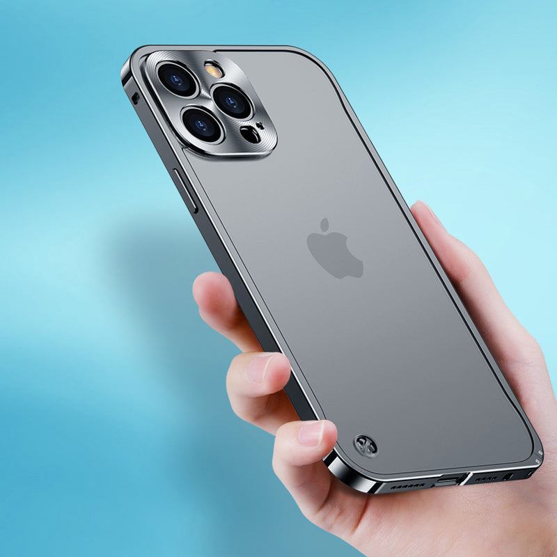 iPhone 13 Series Frosted Metal Lock Frame Camera Protection Case