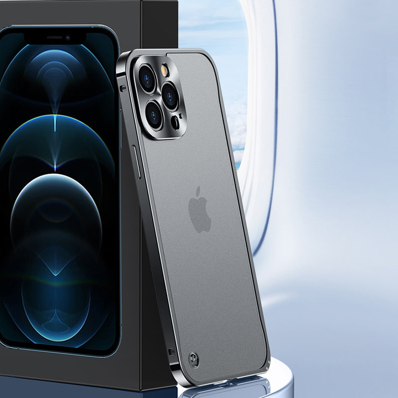 iPhone 13 Series Frosted Metal Lock Frame Camera Protection Case