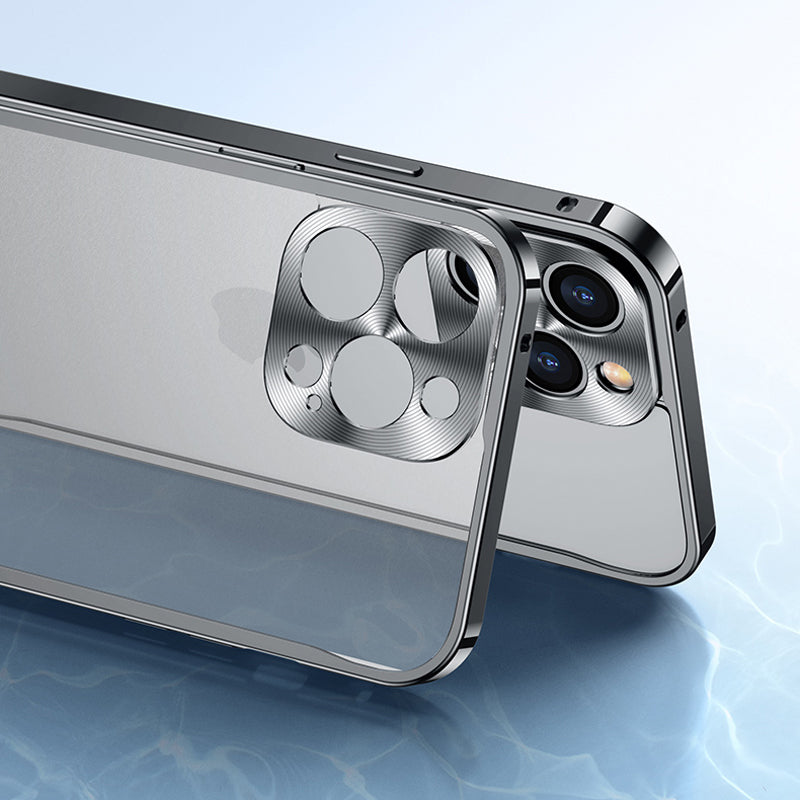 iPhone 13 Series Frosted Metal Lock Frame Camera Protection Case