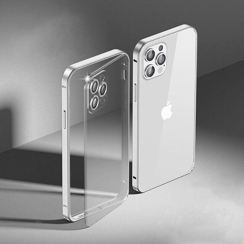 iPhone 13 Series Metal Frame Transparent Matte Case