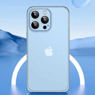 iPhone 13 Series Metal Frame Transparent Matte Case