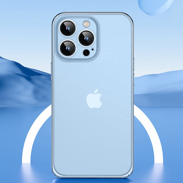 iPhone 13 Series Metal Frame Transparent Matte Case