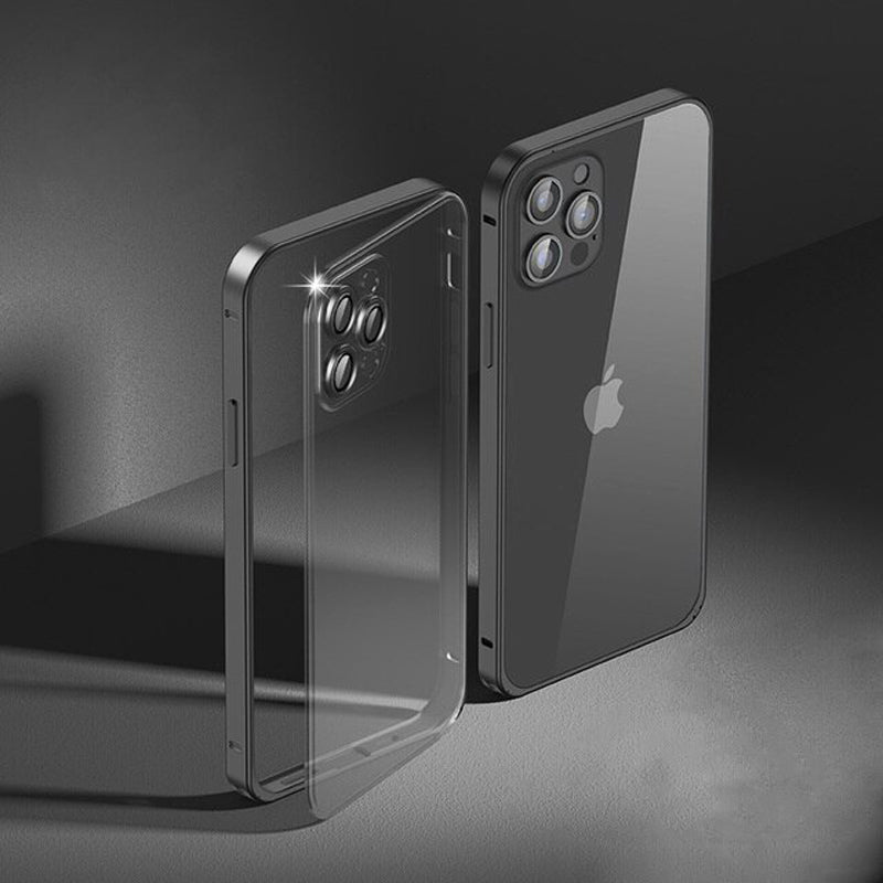 iPhone 13 Series Metal Frame Transparent Matte Case