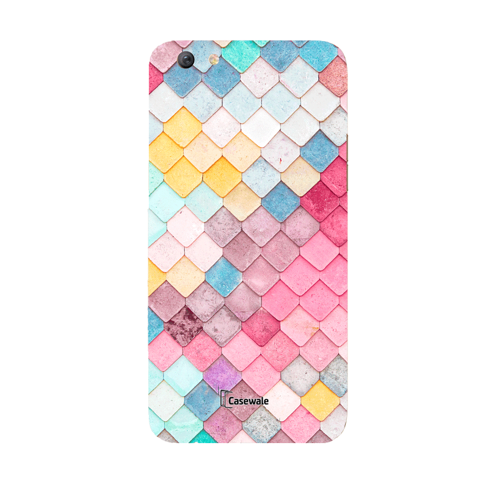 Multi Coloured Small Triangle Printed Cover for Oppo F3 Plus