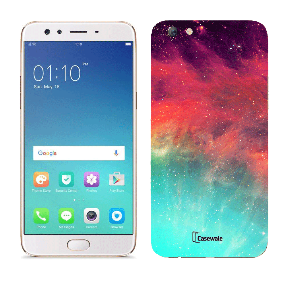Multi Shades Galaxy Printed Cover for Oppo F3 Plus