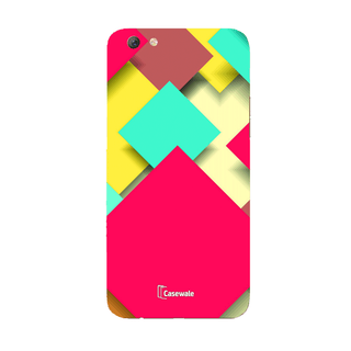Multi Triangle Printed Cover for Oppo F3 Plus