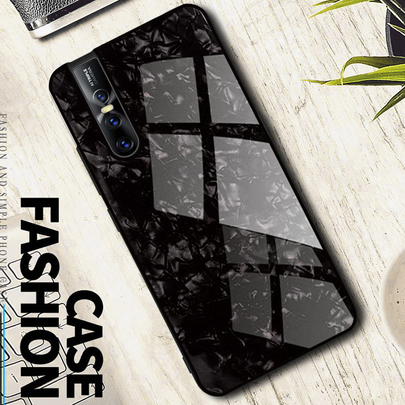 Luxury Marble Pattern Tempered Glass Case for Vivo V15 Pro