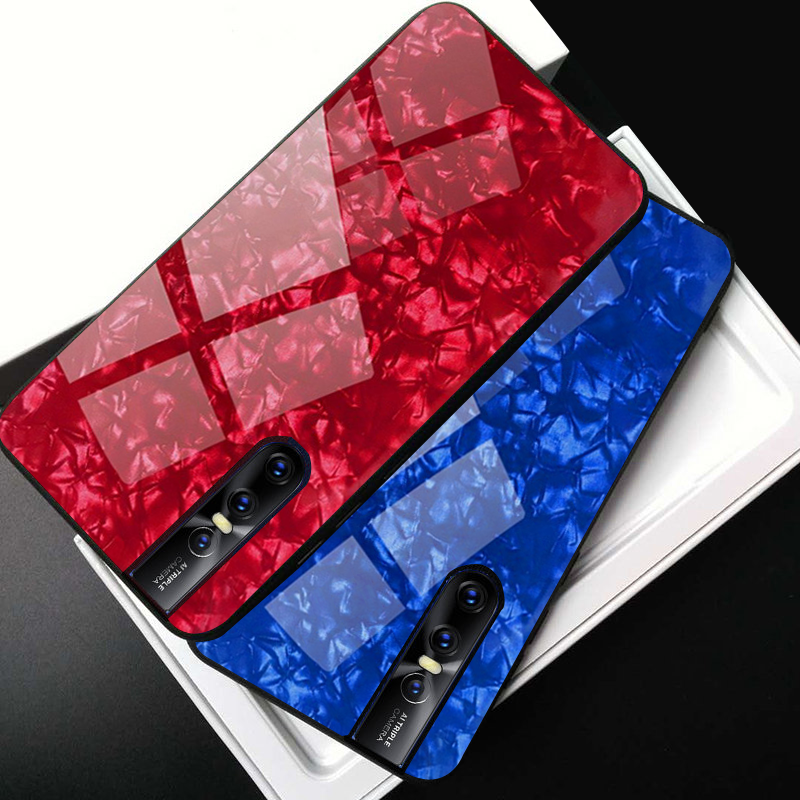 Luxury Marble Pattern Tempered Glass Case for Vivo V15 Pro