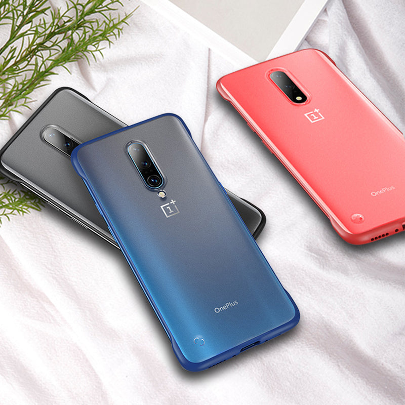 Luxury Frameless Semi Transparent Ring Finger Case for OnePlus 7 / 7 Pro