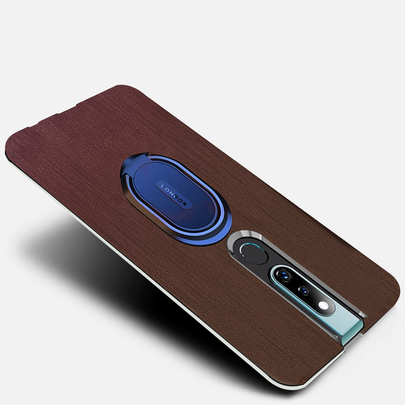 Magnetic Stand Cloth Texture Phone Holder Case for Oppo F11 Pro