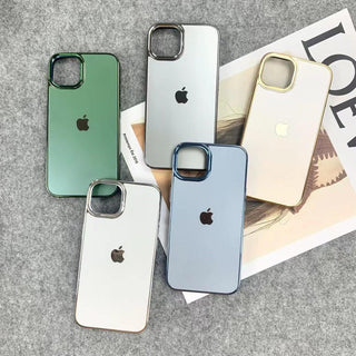 iPhone 14 Series Matte Chrome Phone Case with Camera Protection