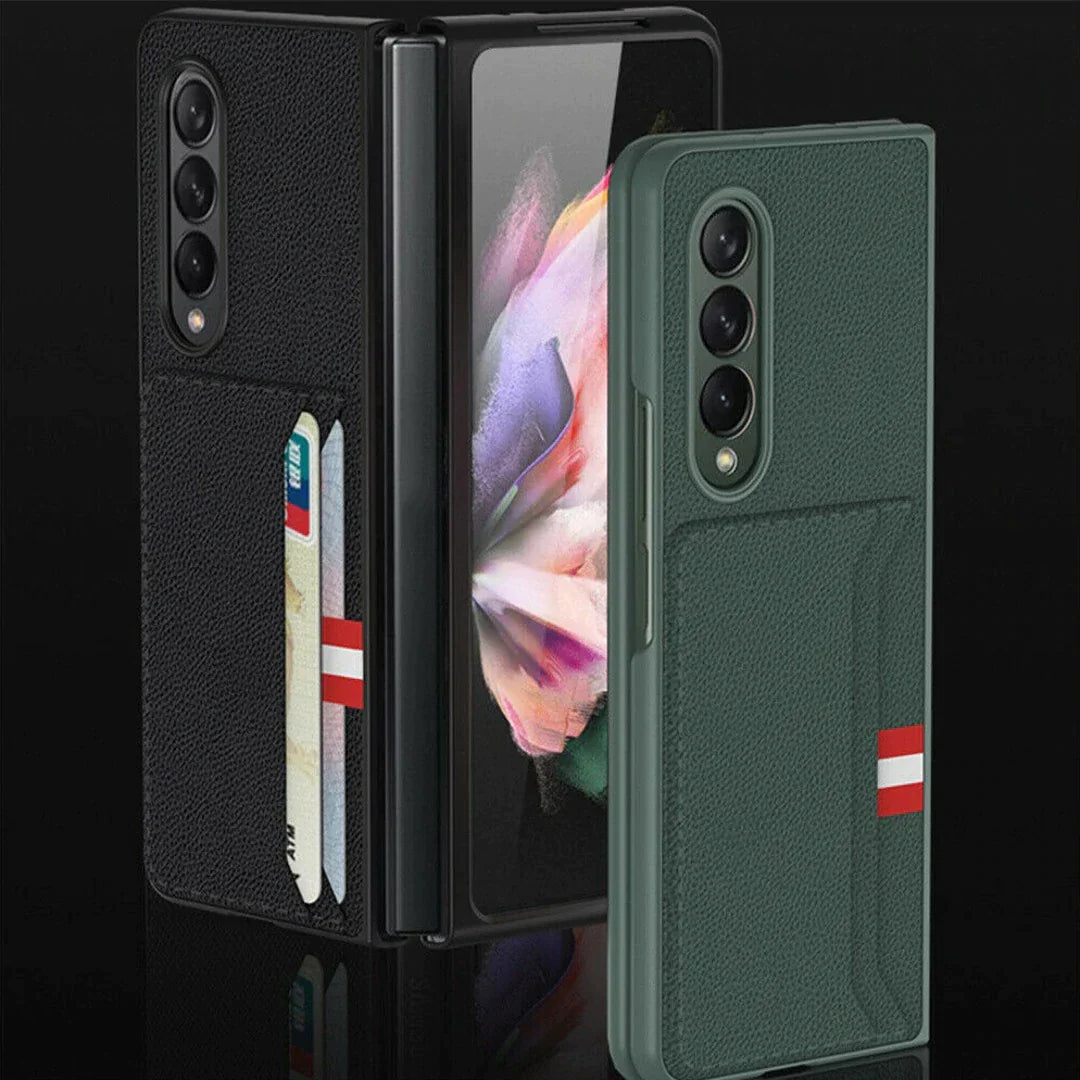 Galaxy Z Fold 3 PU Leather Card Slot Wallet Case