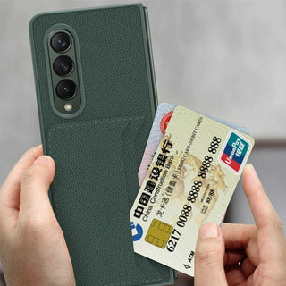 Galaxy Z Fold 3 PU Leather Card Slot Wallet Case
